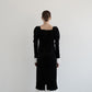 bijou dot velour frill dress