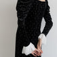 bijou dot velour frill dress