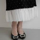 bijou dot velour frill dress