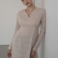 v neck lace knit one-piece