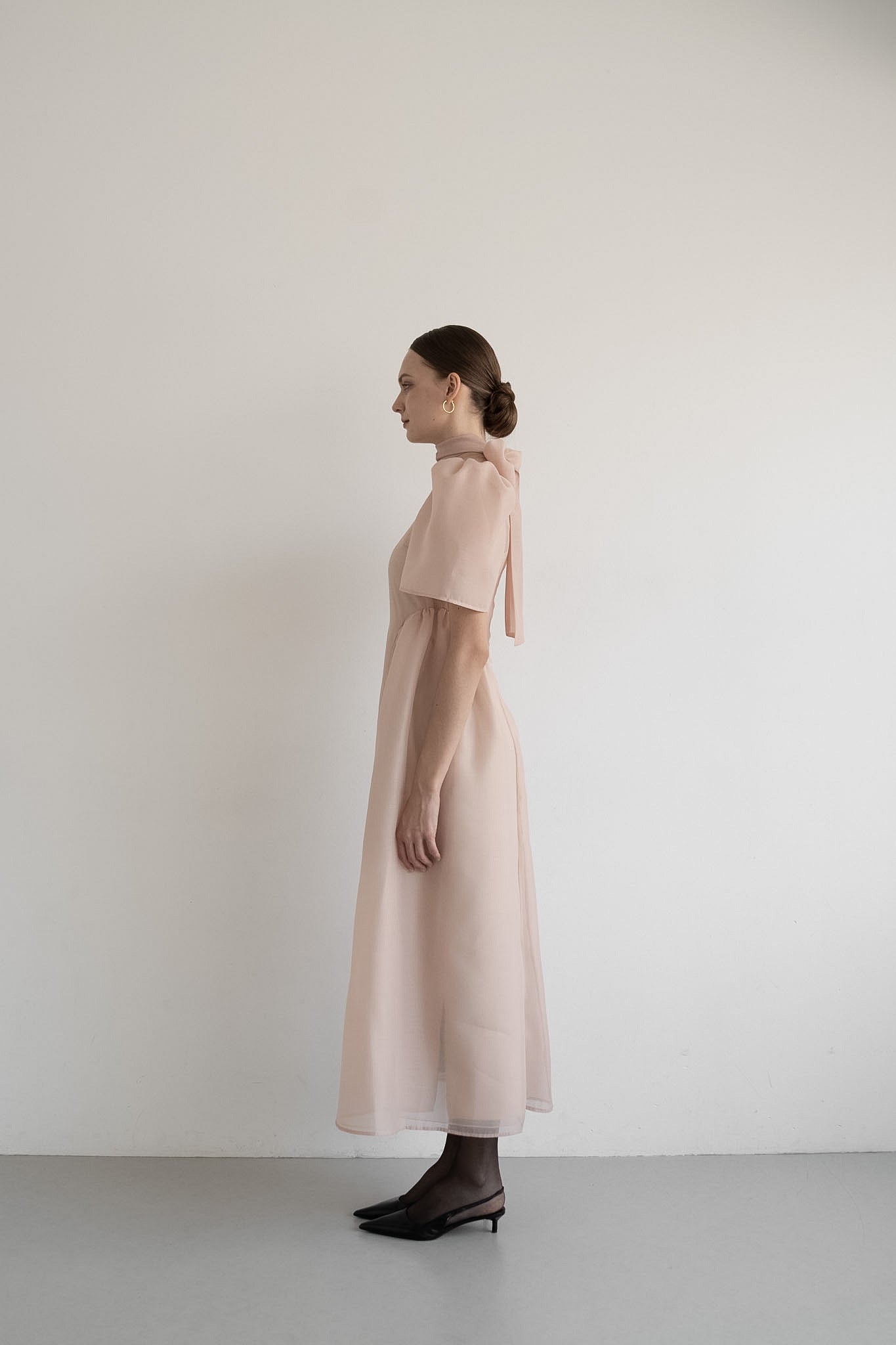 tulle choker flare dress