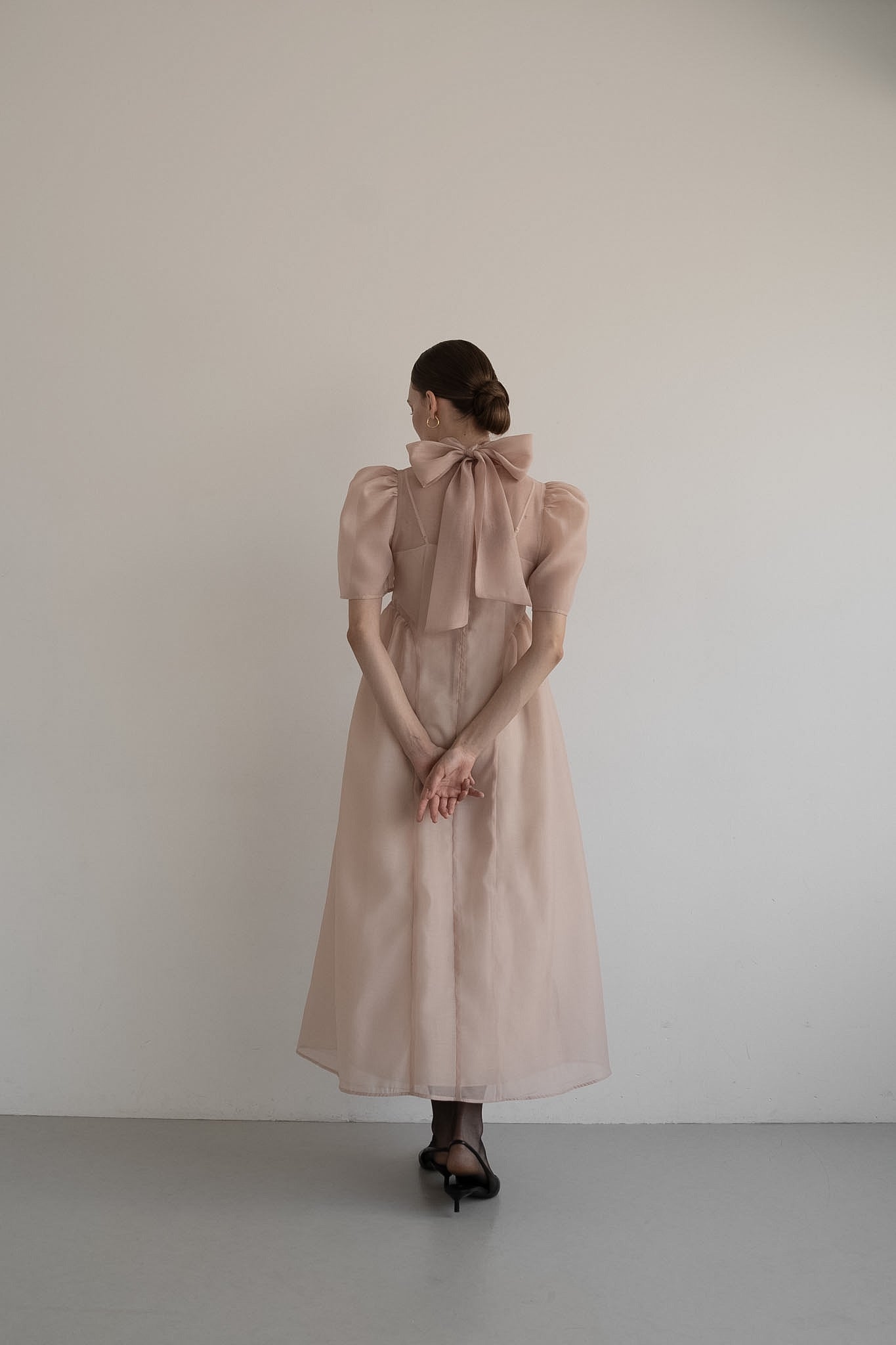 tulle choker flare dress