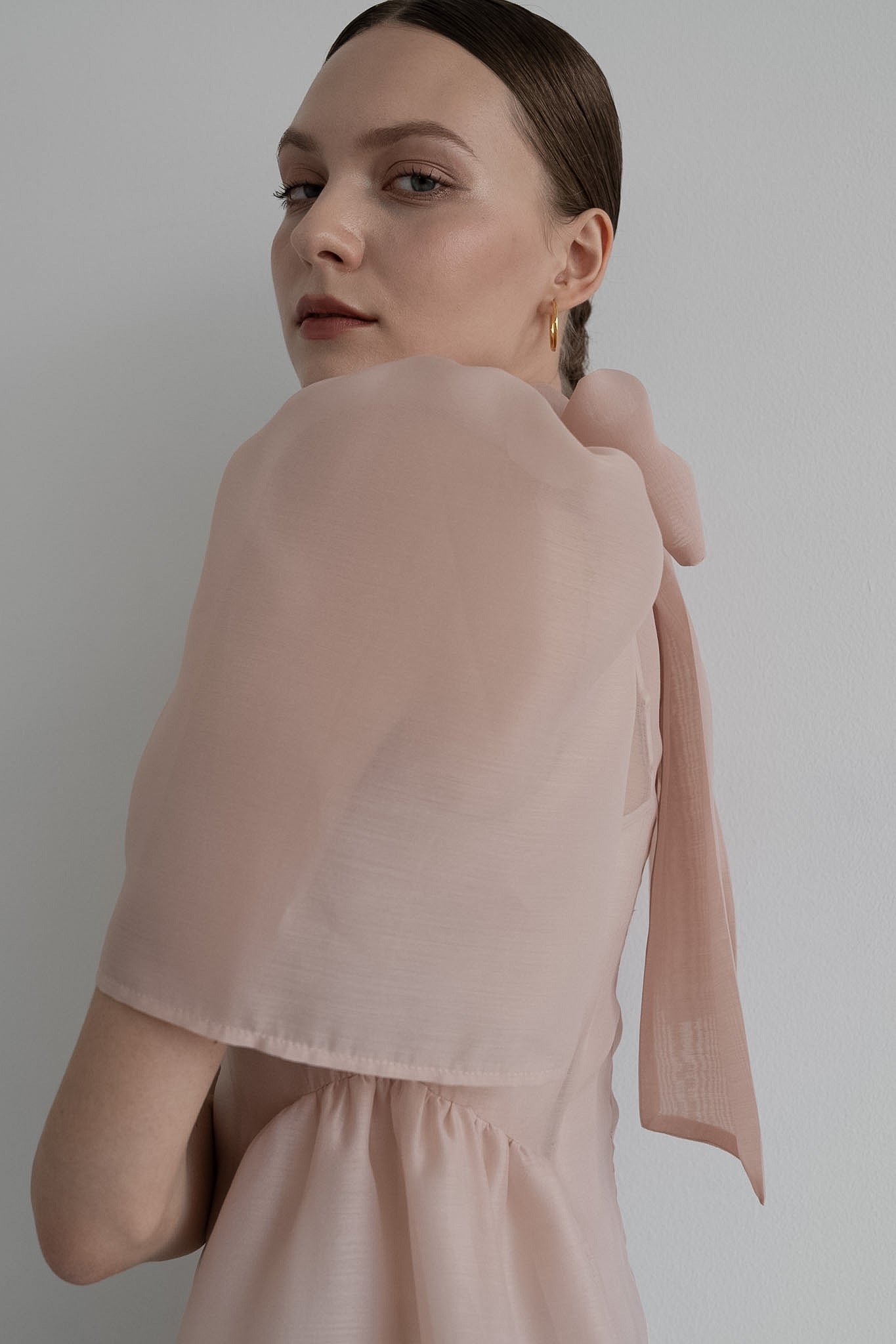 tulle choker flare dress