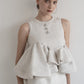 glitter tweed peplum tops