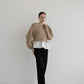 frill hand knit cardigan
