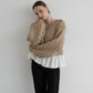 frill hand knit cardigan