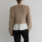 frill hand knit cardigan