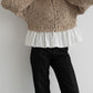 frill hand knit cardigan