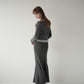 lace hem cable knit