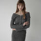 lace hem cable knit