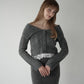 lace hem cable knit