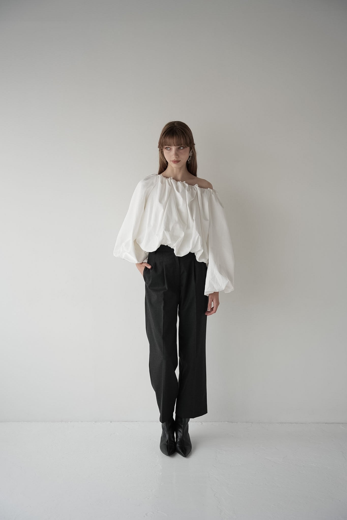 mannish tuck slacks