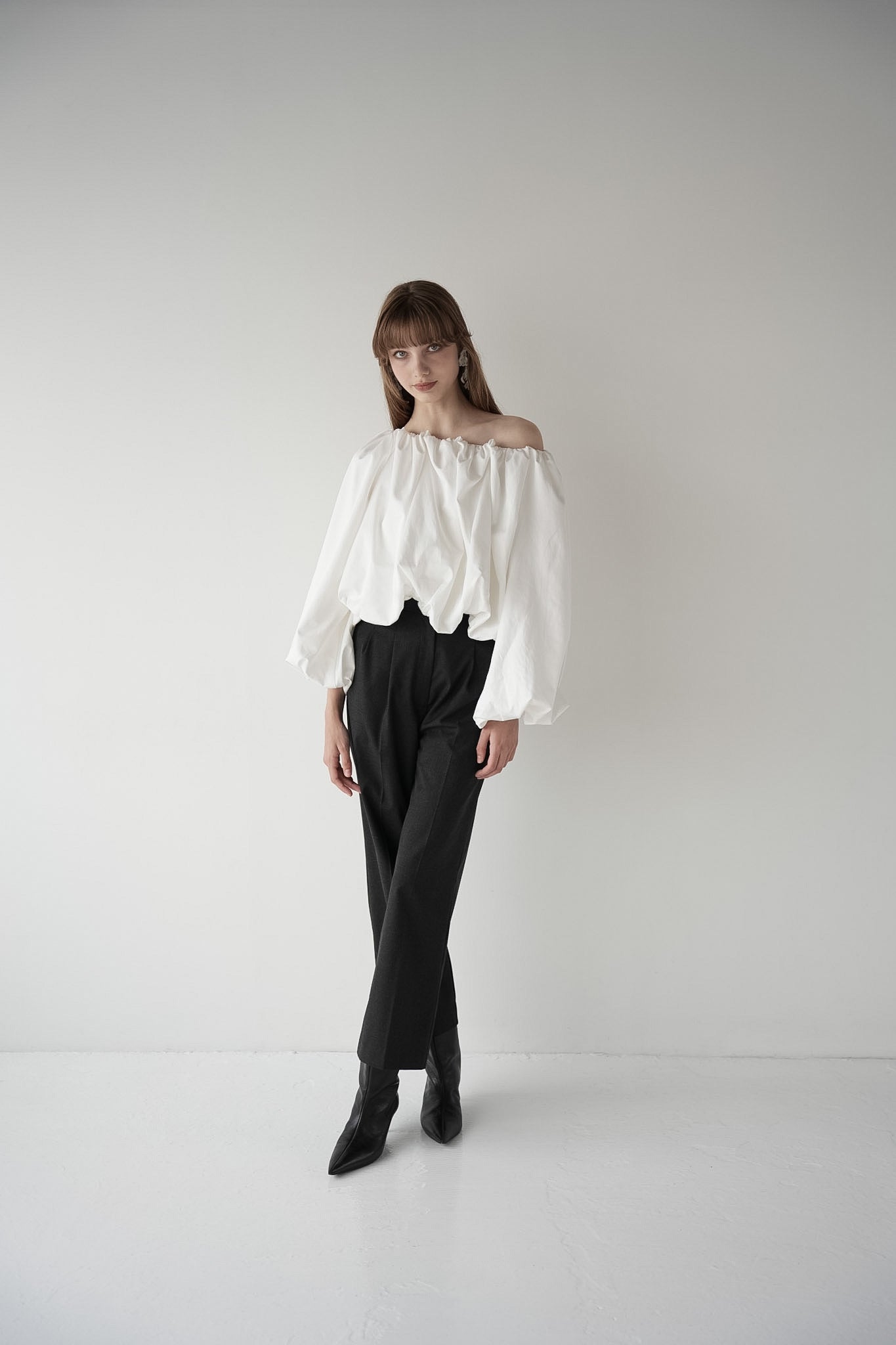 mannish tuck slacks