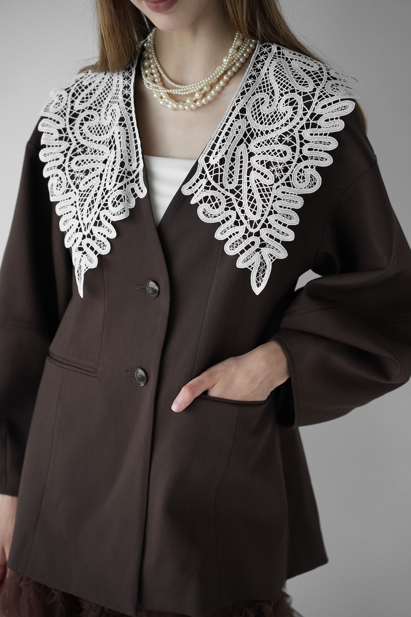 lace collar jacket