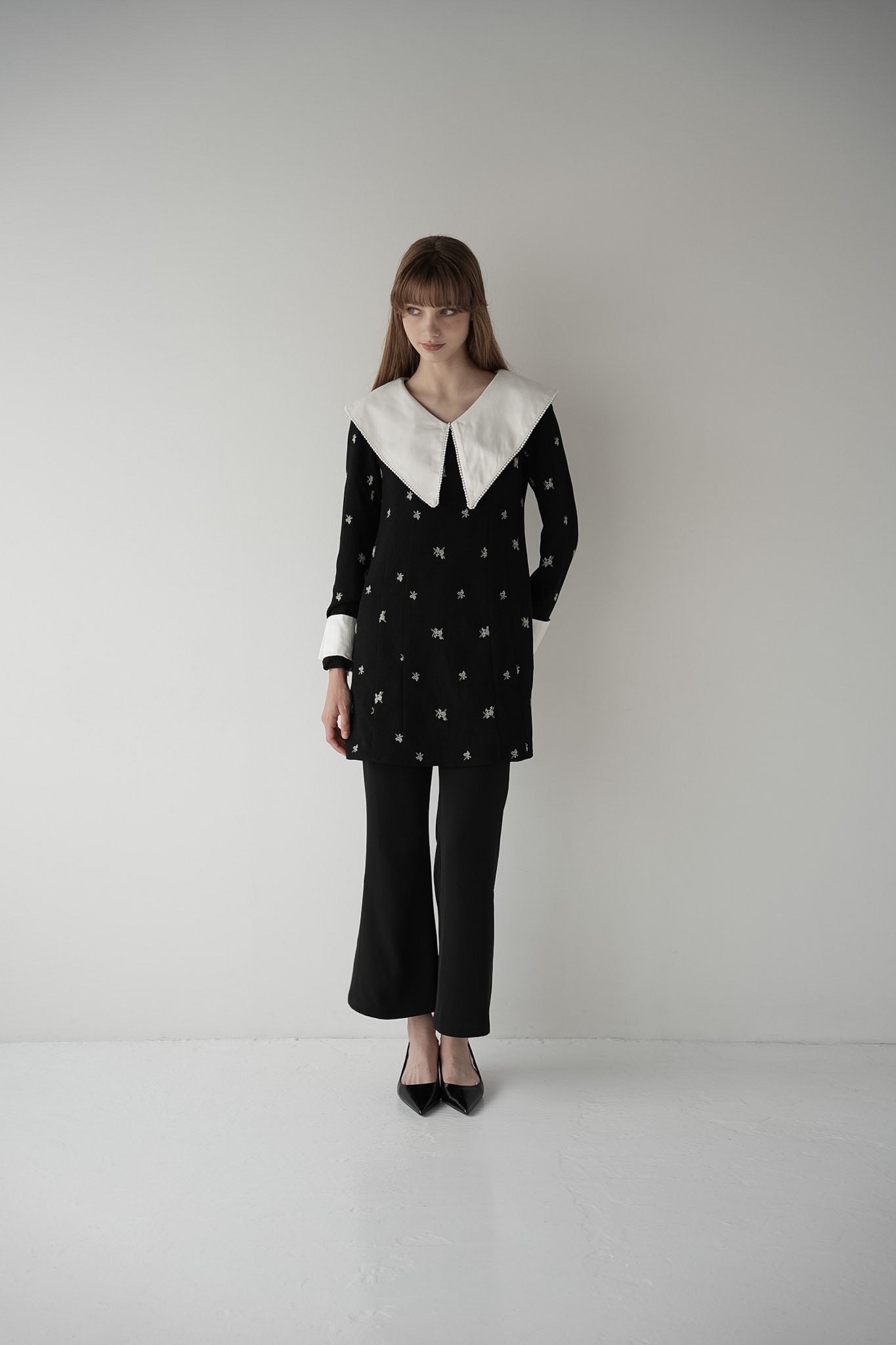 classic collar mini one-piece
