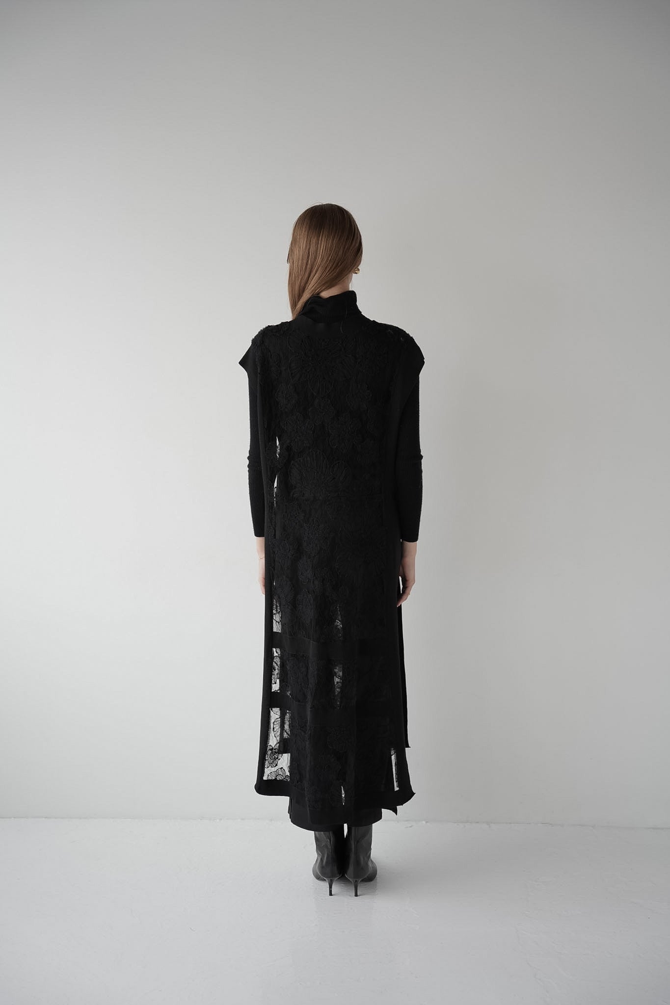 flower lace sheer vest