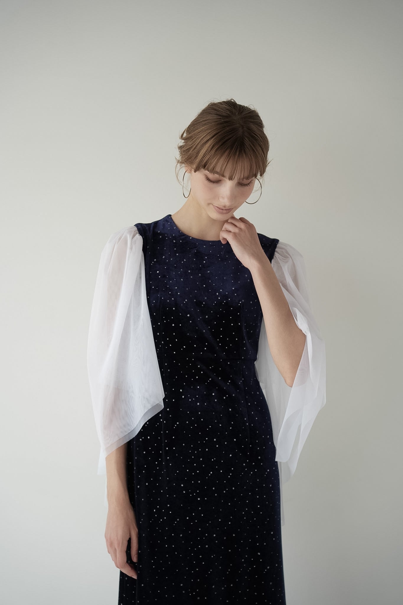 velour dot long dress – Acka online store