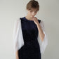 velour dot long dress