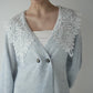 lace collar knit cardigan