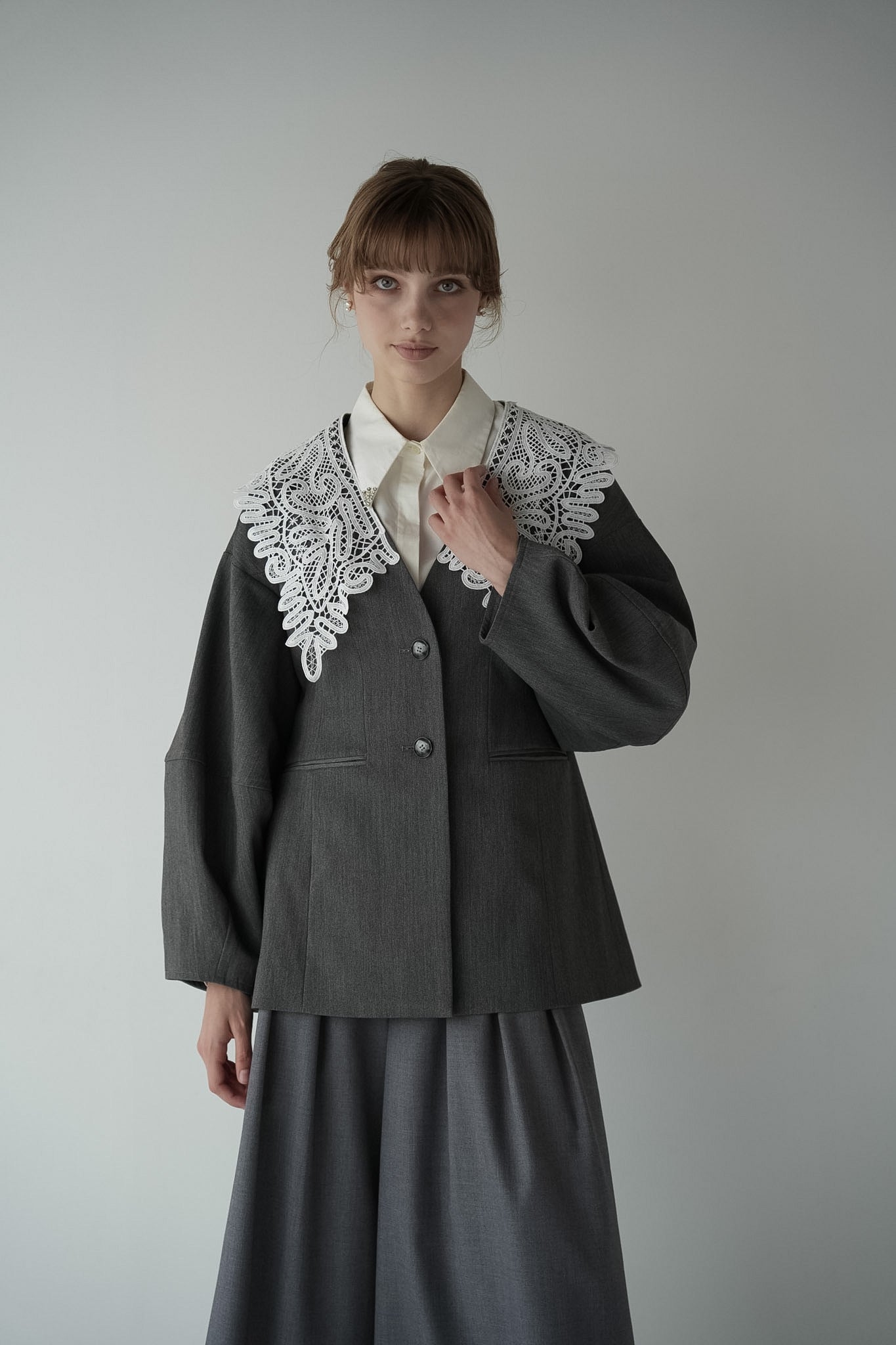lace collar jacket