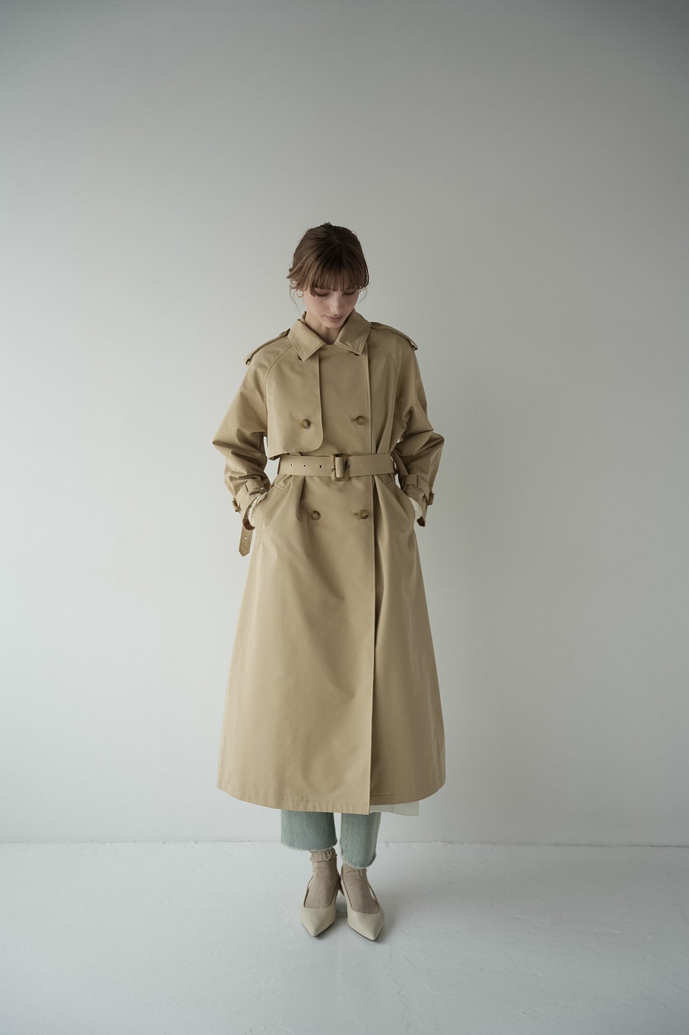 classic belted trench coat