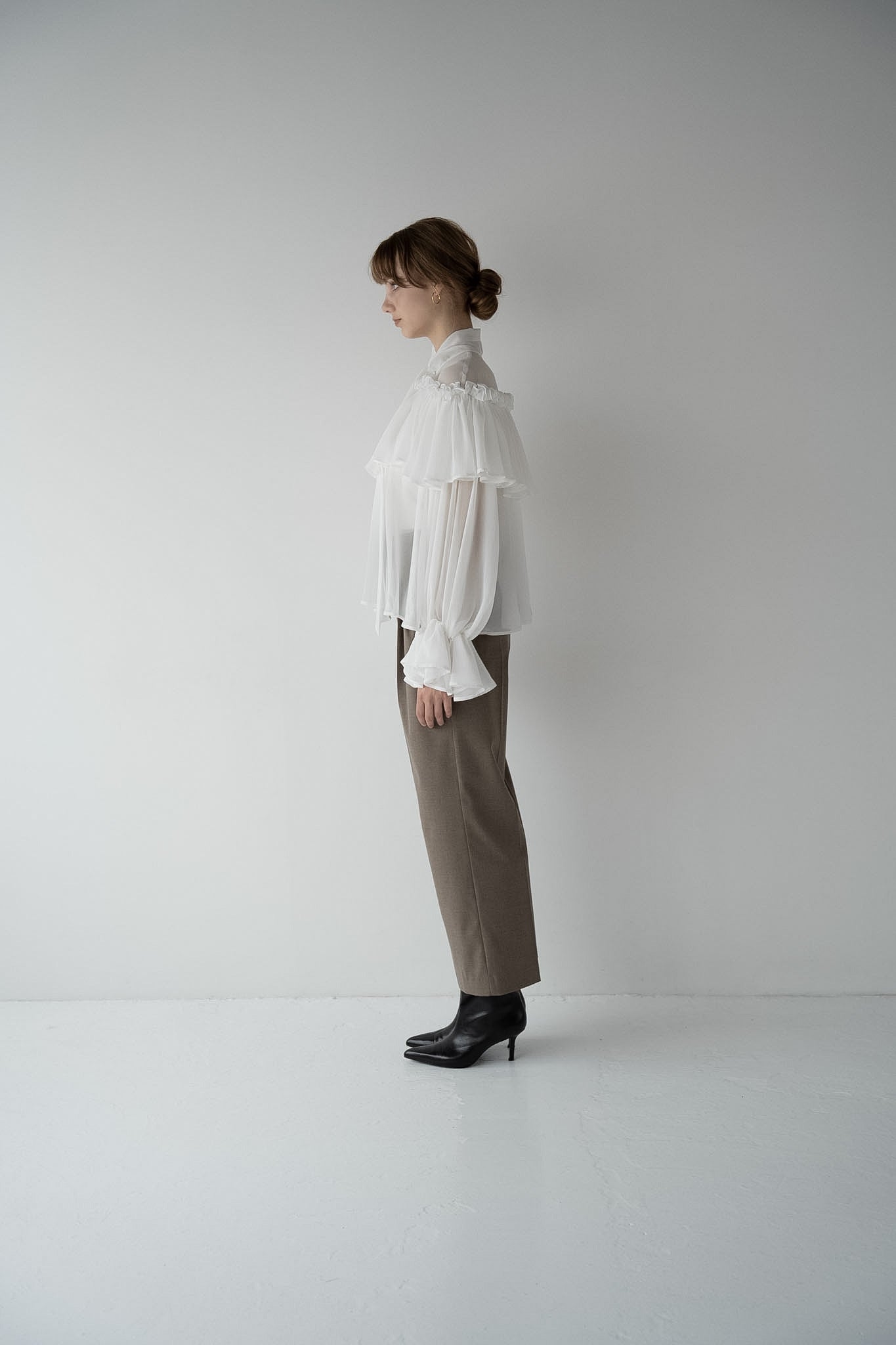 mannish tuck slacks