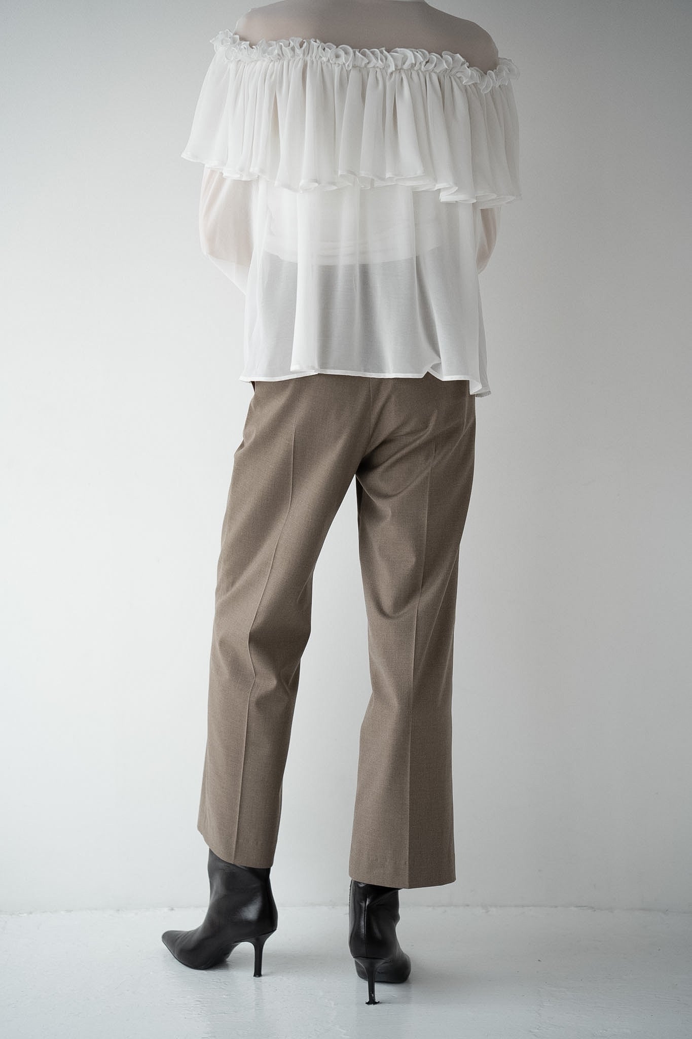 mannish tuck slacks