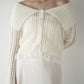 lace hem cable knit