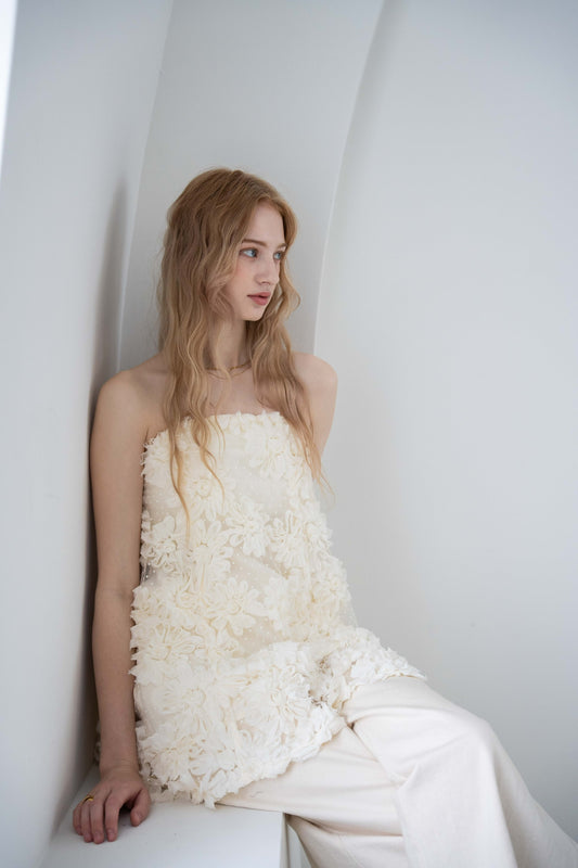 flower lace cami tops