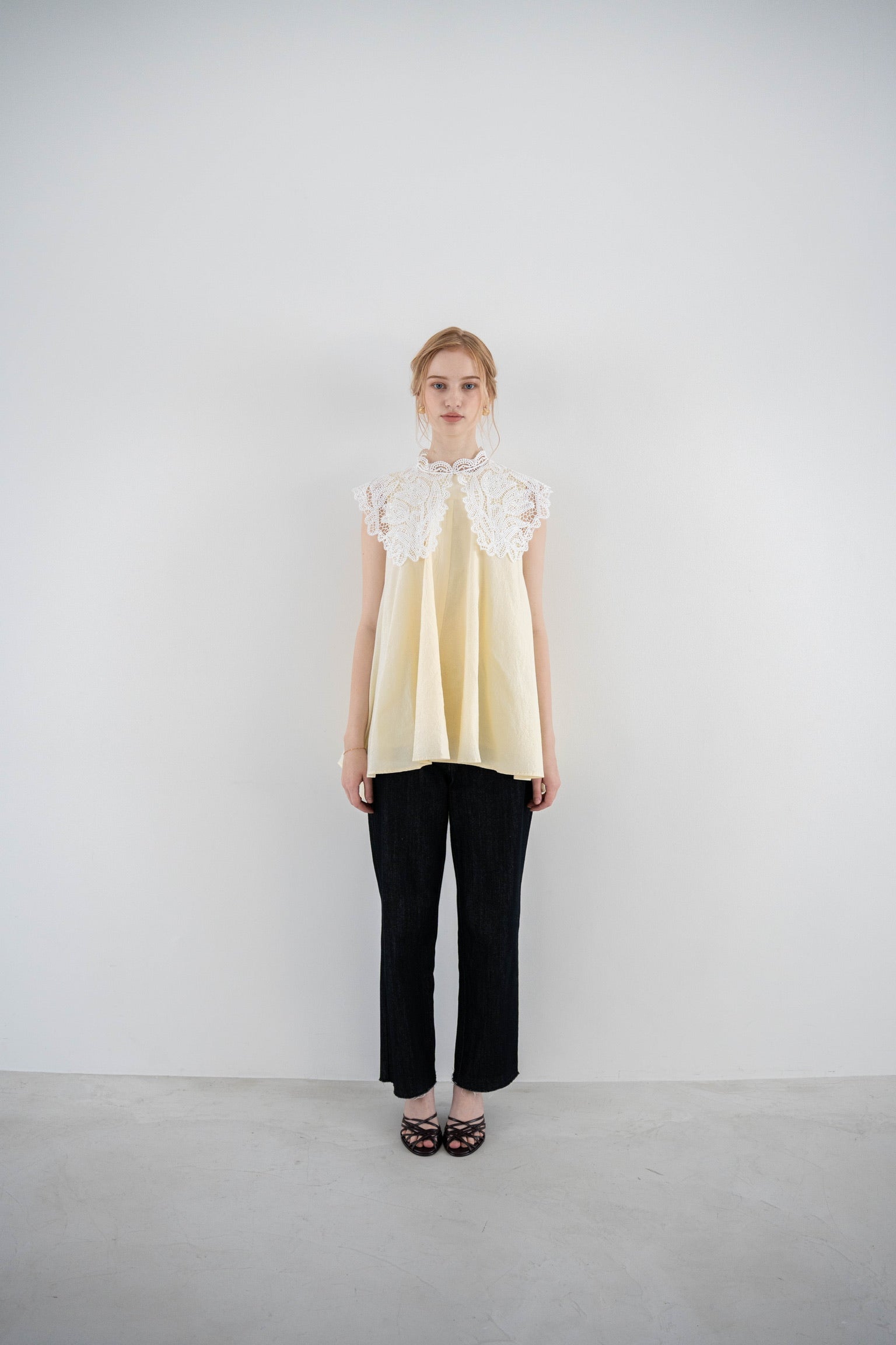 classic lace collar tops – Acka online store