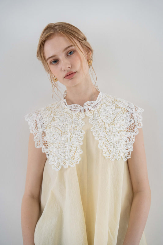 classic lace collar tops