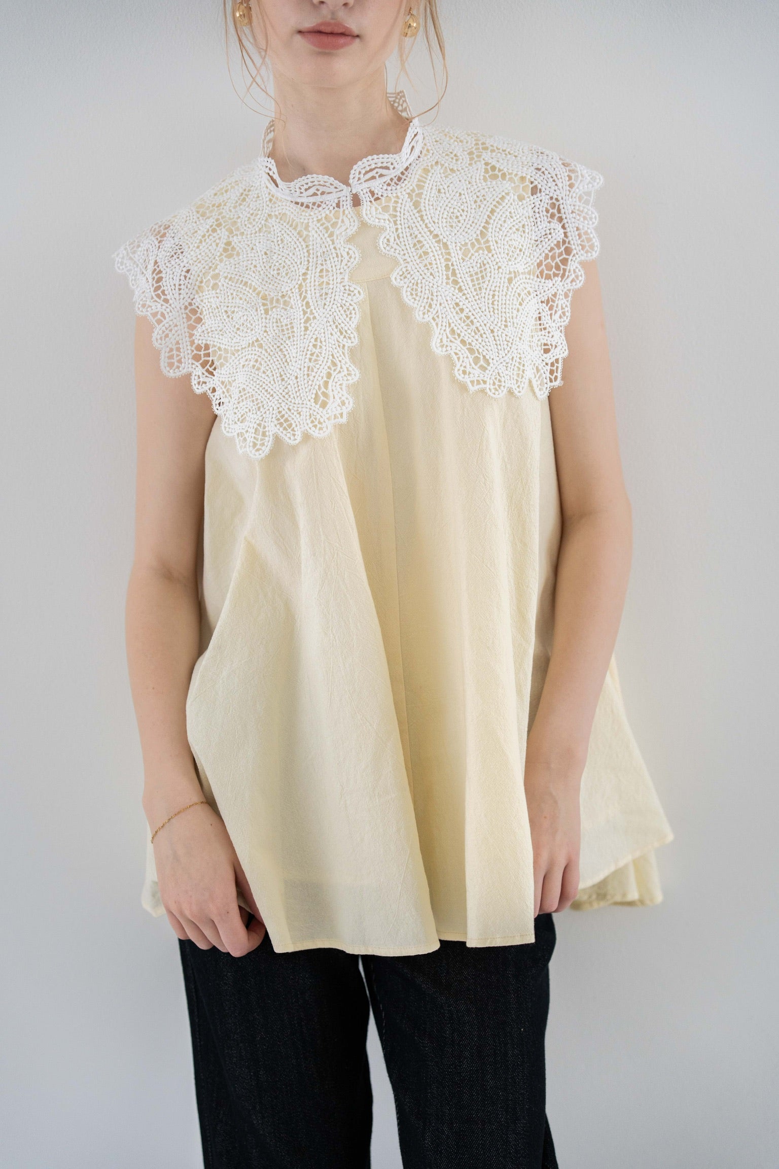 classic lace collar tops – Acka online store