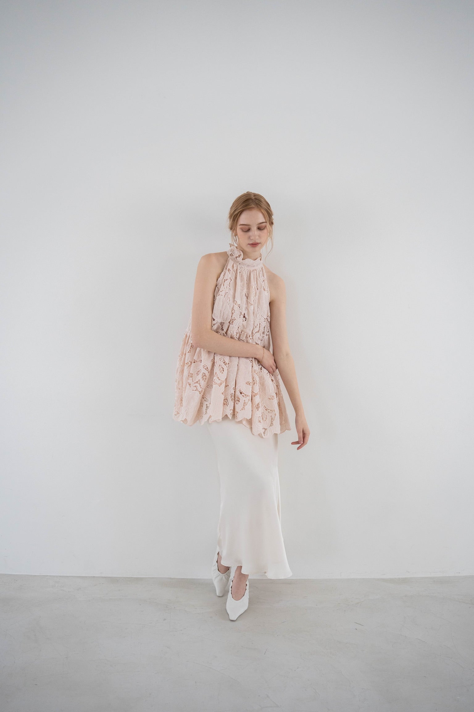 flower lace gather tops – Acka online store