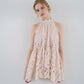 flower lace gather tops