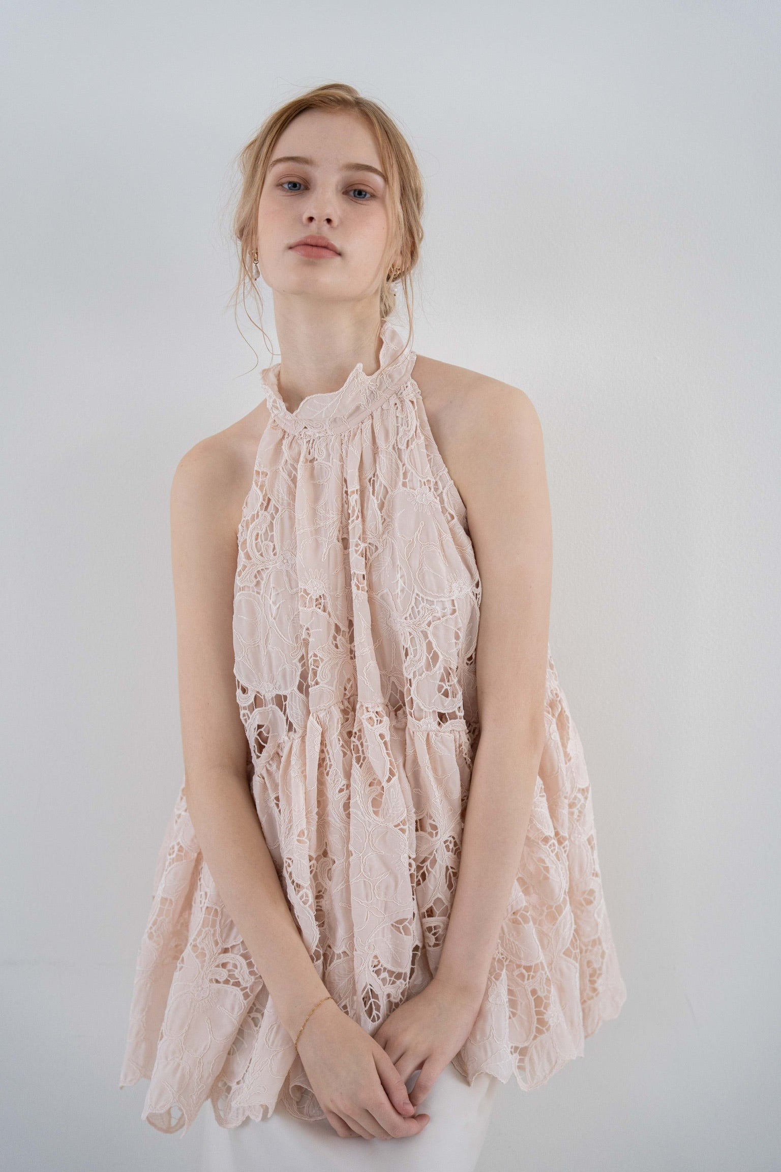 flower lace gather tops – Acka online store