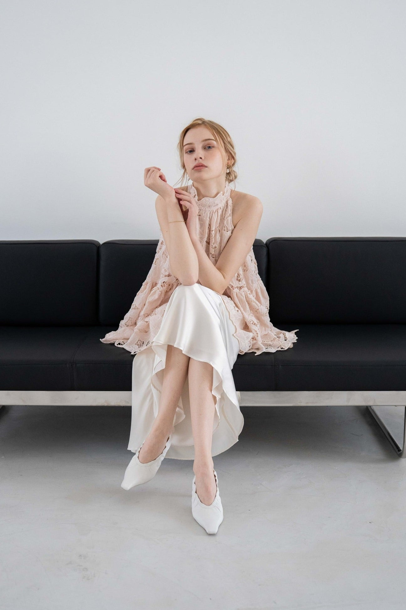 flower lace gather tops – Acka online store