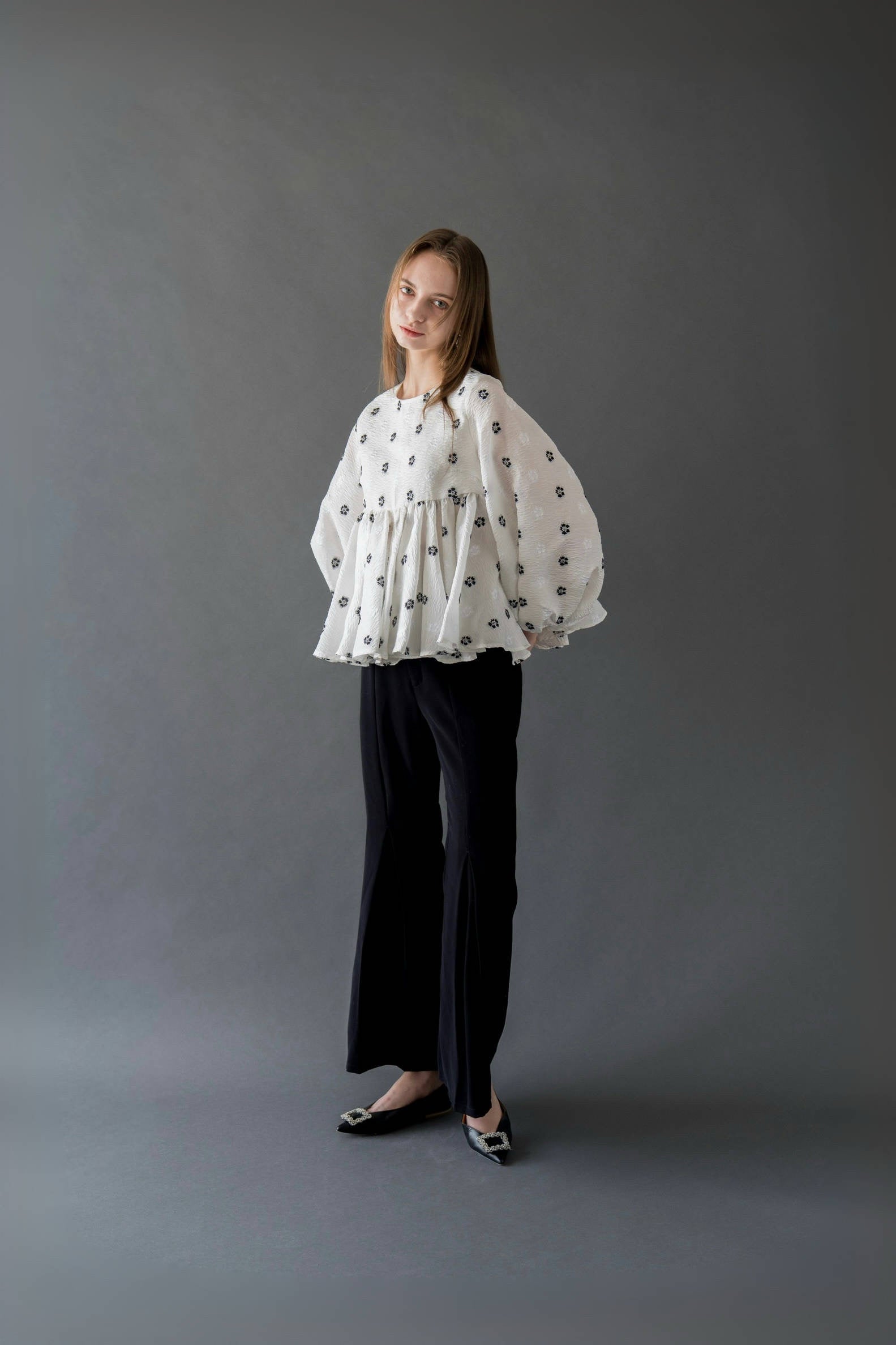 flower jacquard blouse – Acka online store