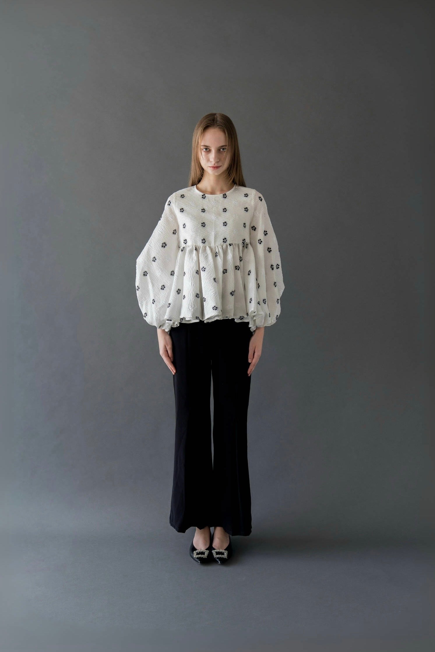 flower jacquard blouse – Acka online store